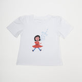 T-Shirt bambina con bolle di sapone