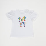 T-Shirt neonata con mongolfiere